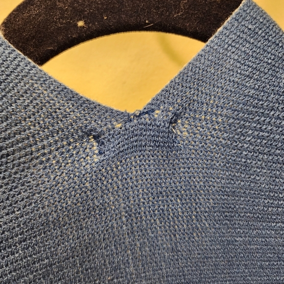 KEVIA Large 100% Acrylic Blue Poncho - Picture 7 of 10